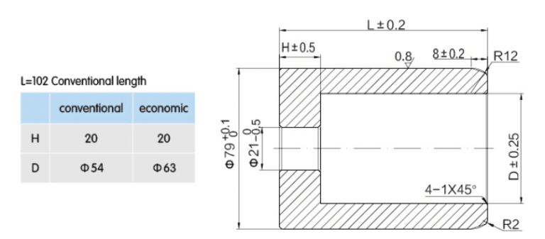 2000a solid red copper fixed contact for switchgear