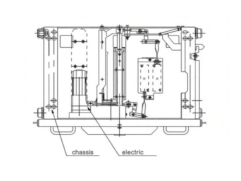 dpc 4a 800m motorized vcb chassis truck for draw out vacuum circuit breakers
