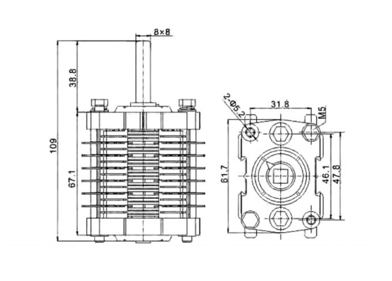 f10 12 iii ld gold plated auxiliary switch 6no 6nc for vcb high voltage switchgear