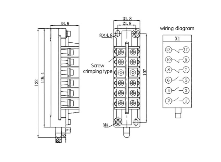fk10 ii 33 auxiliary switch | multi pole auxiliary contact switch for high voltage switchgear