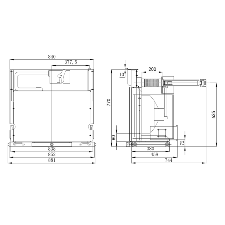 pt handcart for 12kv centrally installed switchgear voltage transformer unit