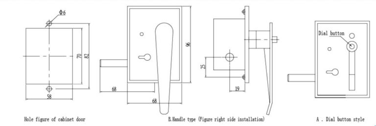 dsn bmy indoor electromagnetic lock with handle | niuni electric