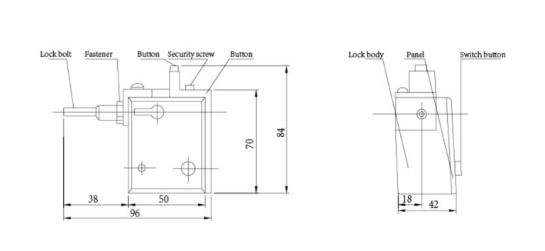 dsn y indoor electromagnetic lock with key | niuni electric