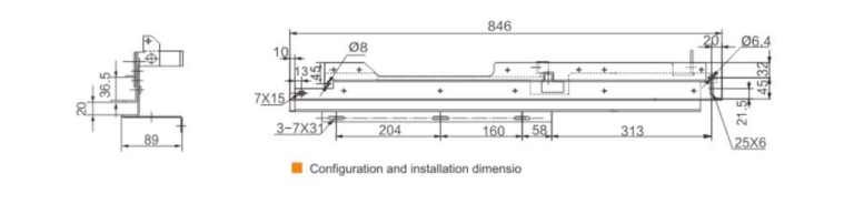 switchgear guide rail vcb chassis truck rail for metal clad cabinet