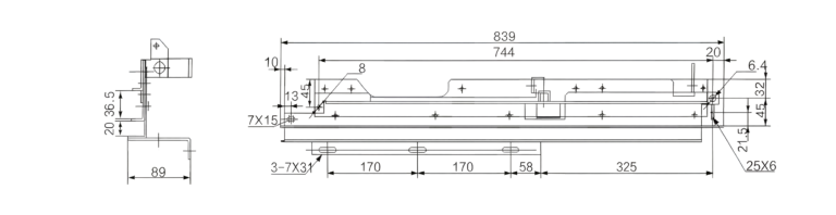 switchgear guide rail vcb chassis truck rail for metal clad cabinet