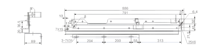 switchgear guide rail vcb chassis truck rail for metal clad cabinet